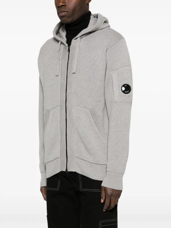 パーカー・フーディ C.P. Company Light Grey Knitted Zip-Up Hoodie With 27150184_57031905_600.jpg