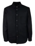 4FF herringbone-pattern button-down shirt - Black