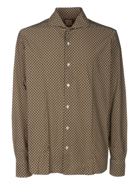 4FF geometric-pattern shirt