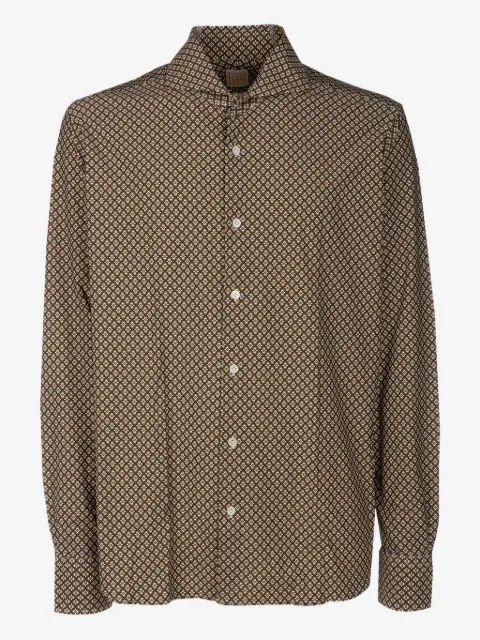 4FF camisa con motivo geométrico