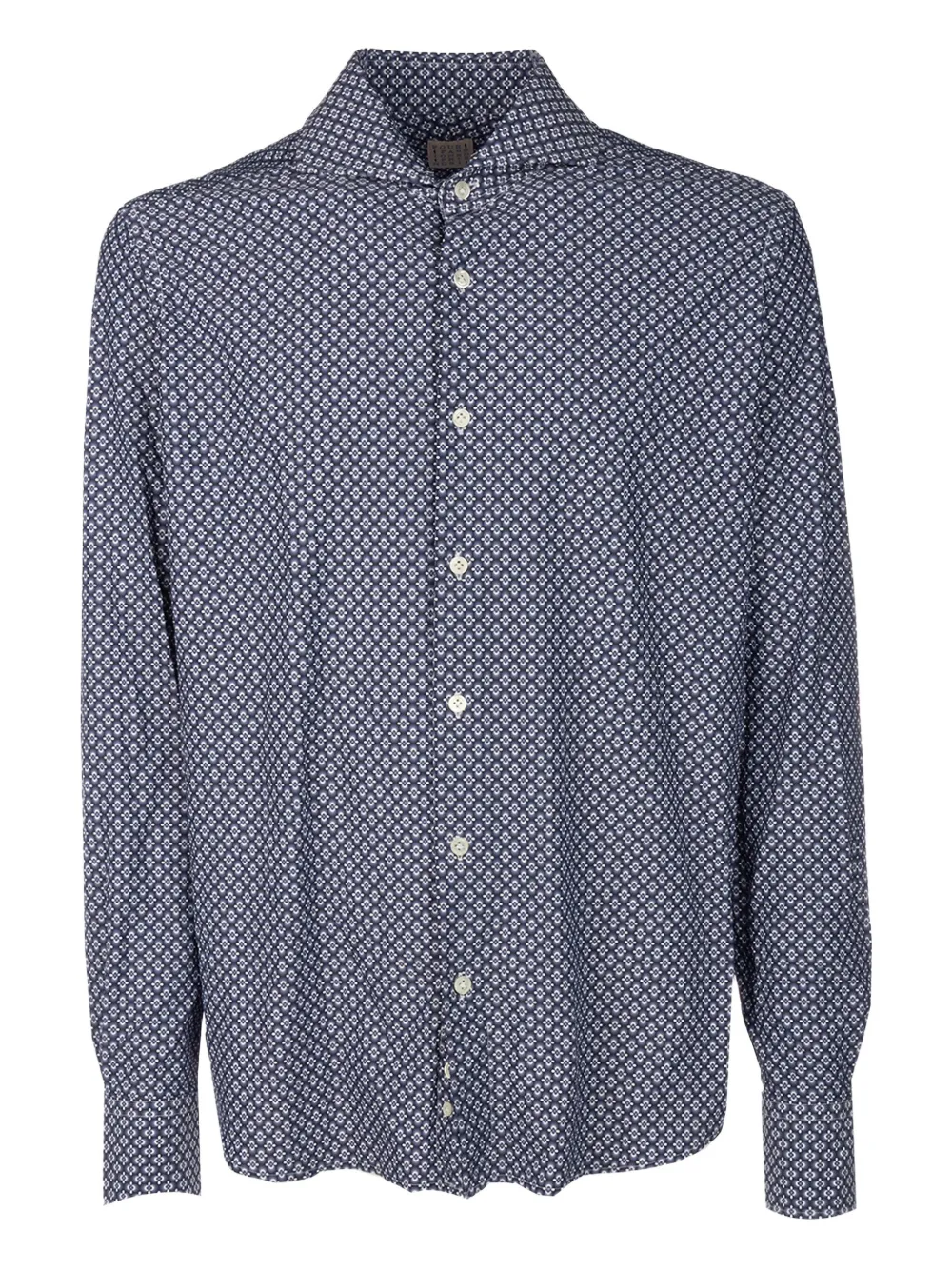 geometric-print shirt