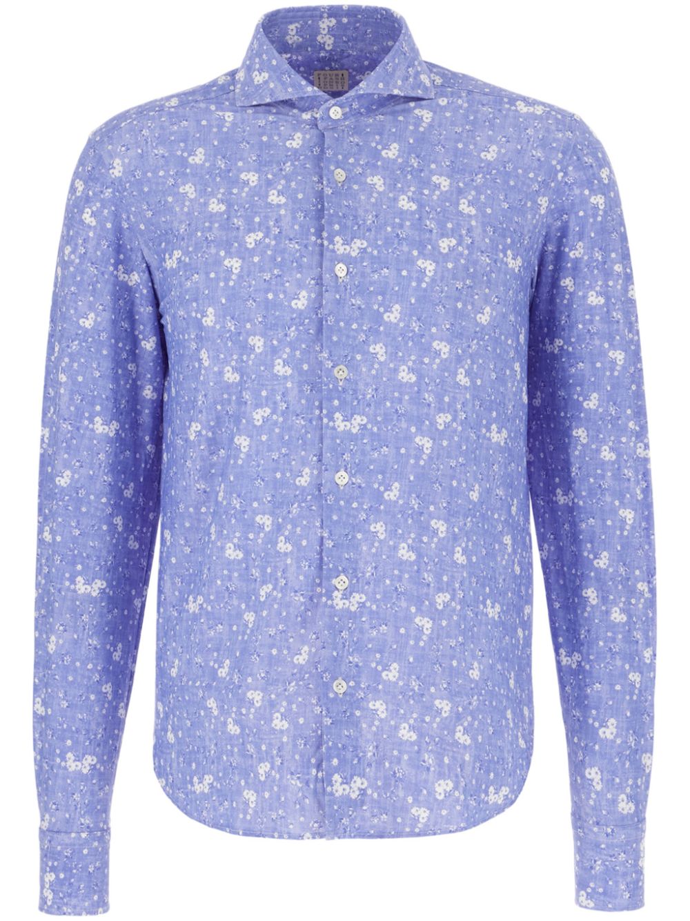 4FF floral-print shirt - Blue