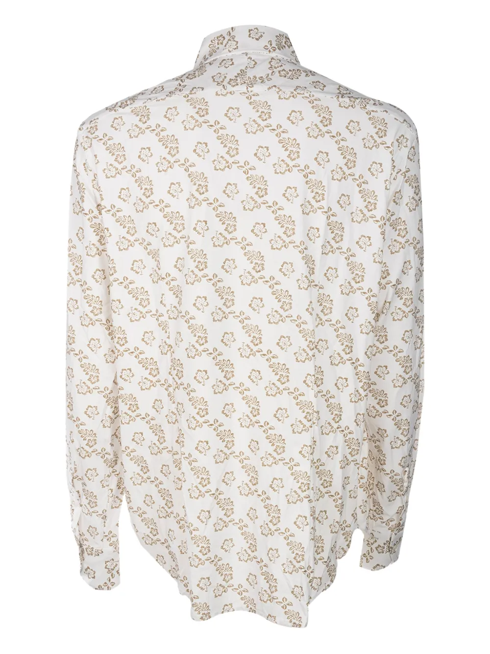 4FF floral-print long-sleeves shirt - Beige