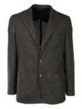 4FF button-fastening tweed blazer - Brown
