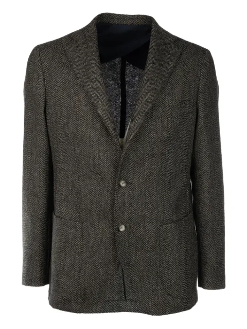 4FF button-fastening tweed blazer 