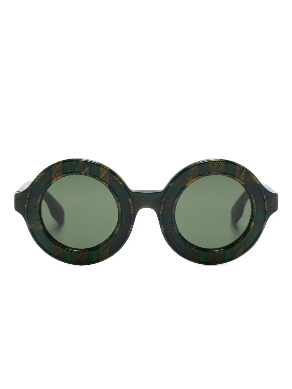 Burberry Kids Zonnebril met rond montuur Groen