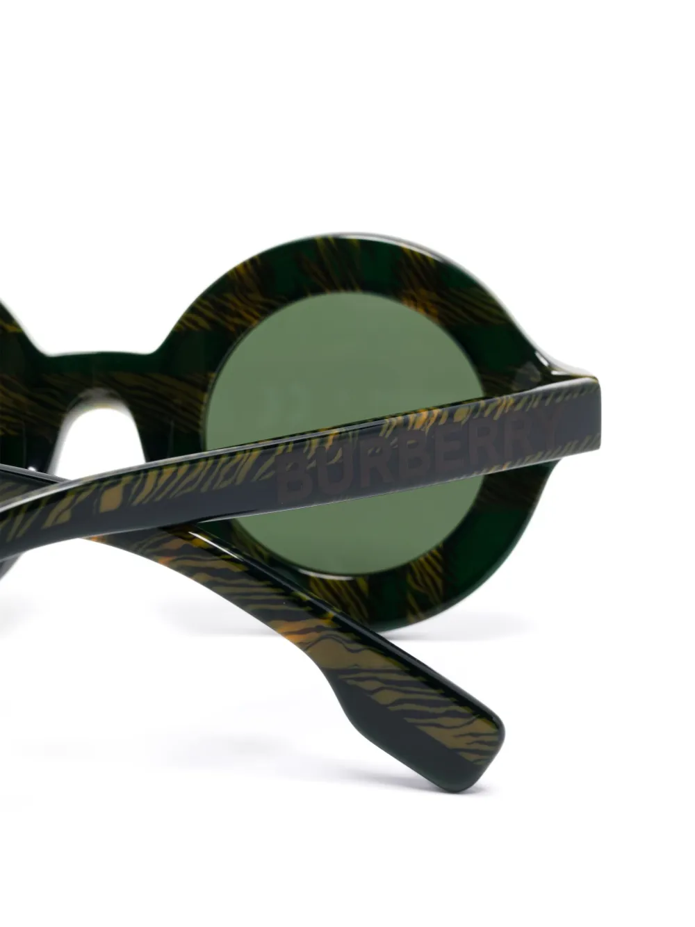 Burberry Kids Zonnebril met rond montuur Groen