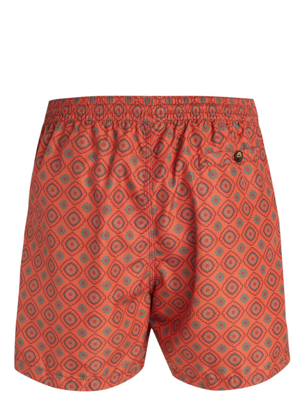 4FF Zwembroek met geometrische print - Rood