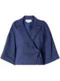 Genny pinstriped jacket - Blue
