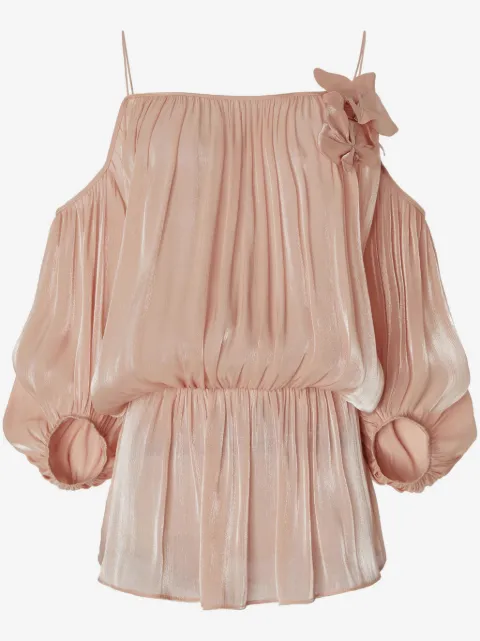 Genny Bluse mit Blumenapplikation