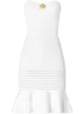 Genny striped mini dress - White