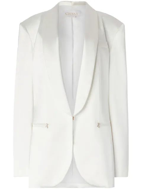 Genny blazer con ribete satinado