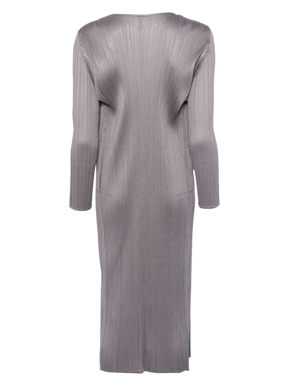 Pleats Please Issey Miyake plissé coat - Grey