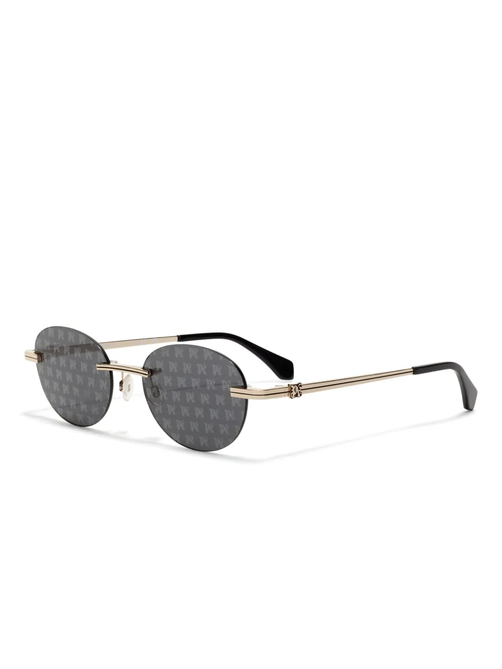 Palm Angels Eyewear Crystal zonnebril - Goud