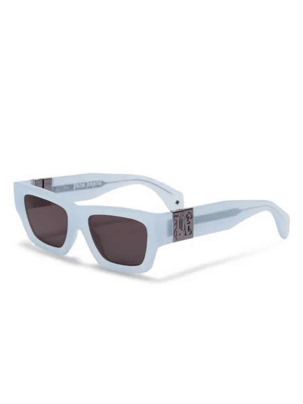 Palm Angels Eyewear Magnolia Sunglasses | Blue | FARFETCH display picture 1