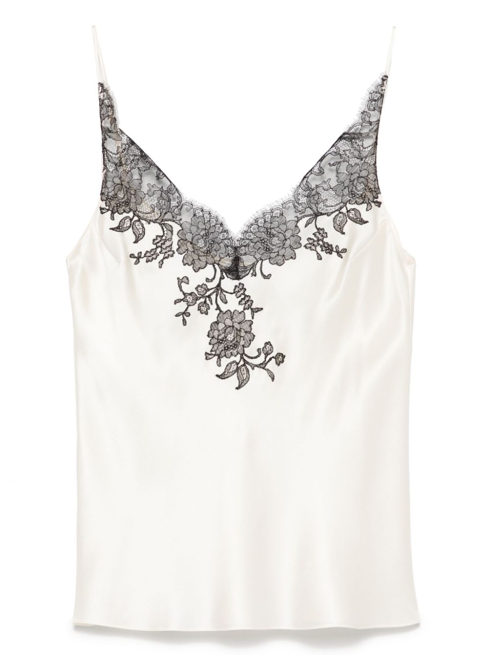 lace-detailed pyjama top