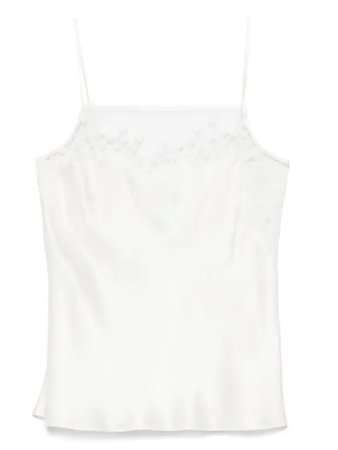 Carine Gilson top de pijama con detalle de encaje
