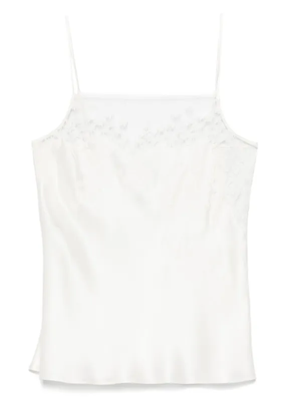 Carine Gilson Lace-detailed Pyjama Top in White