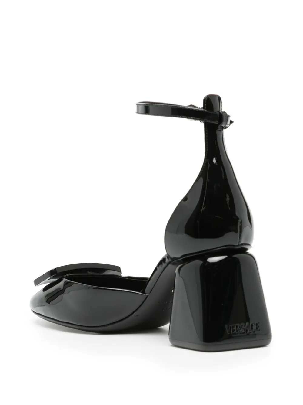 Versace leather 80mm pumps Black