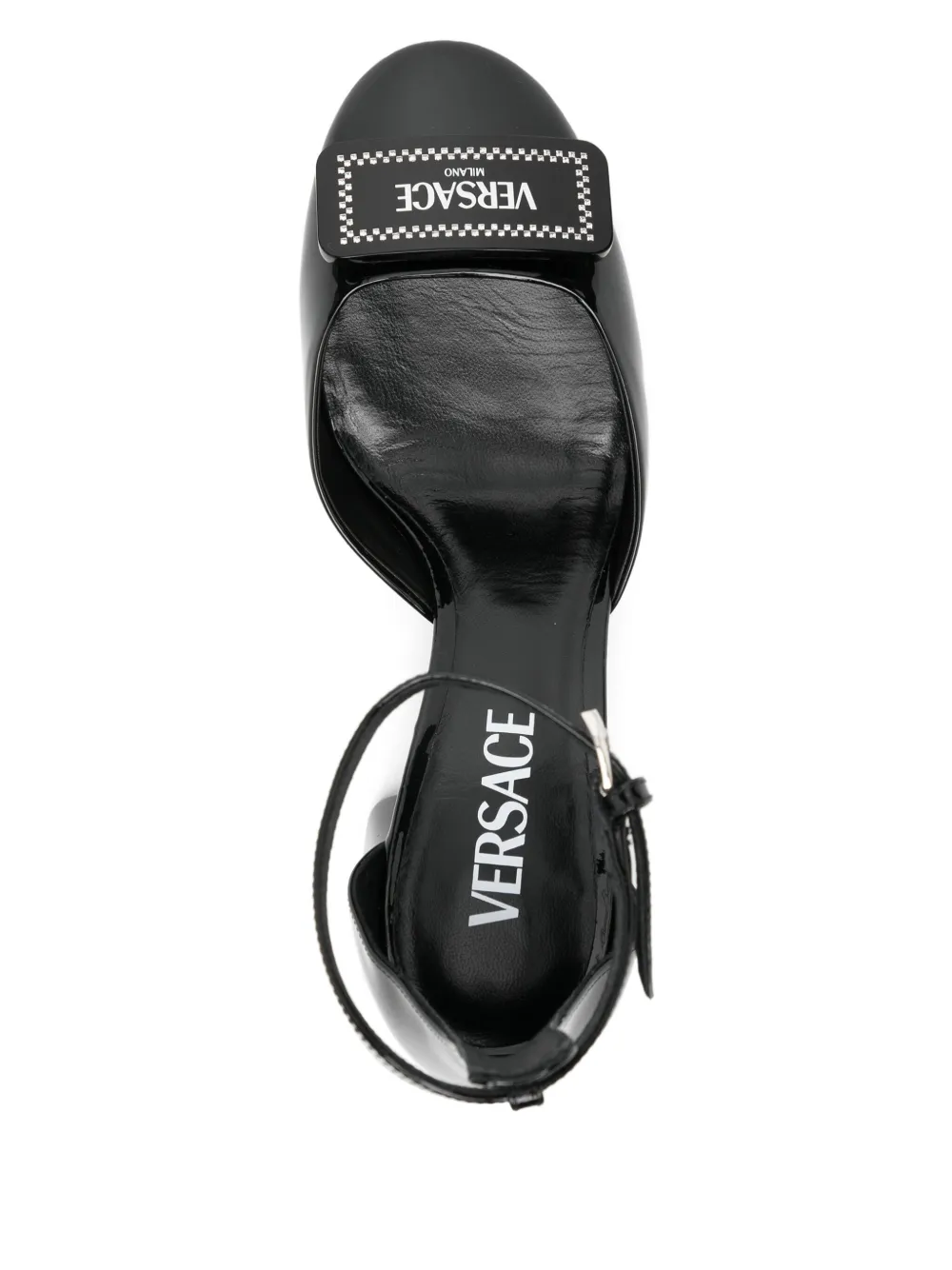Versace leather 80mm pumps Black