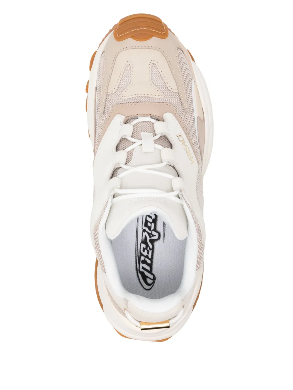 Versace panelled sneakers Neutrals