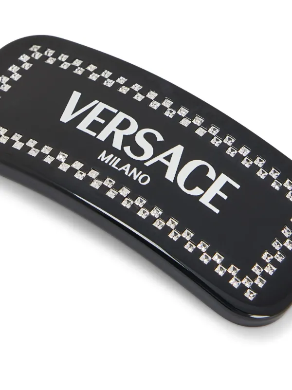 VERSACE リホンティテルヘアクリッフ 10122561A15556 1X00F ジャンニ リボン ヘア クリップ ブラック | VERSACE JP