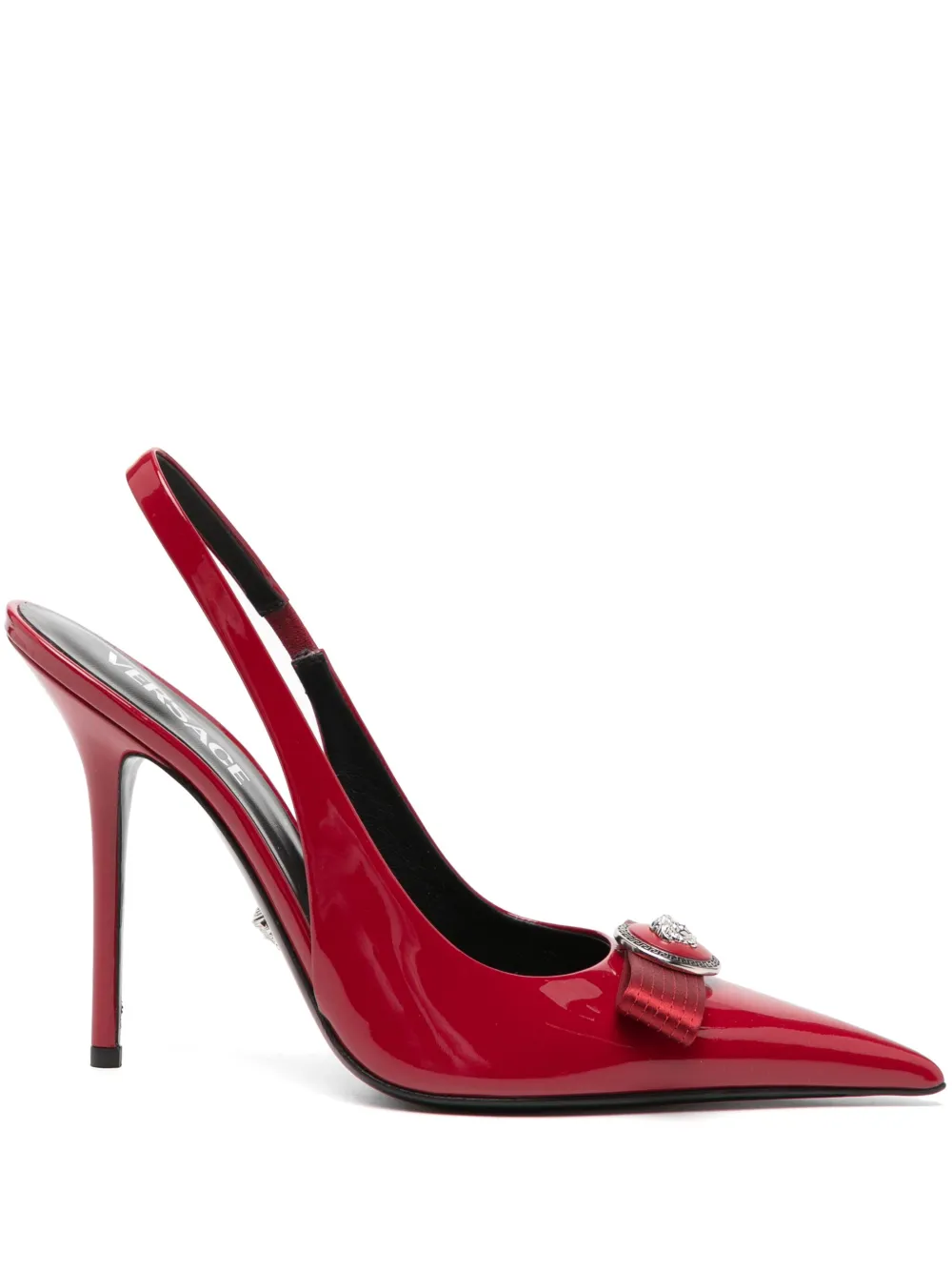 Versace bow pumps Red