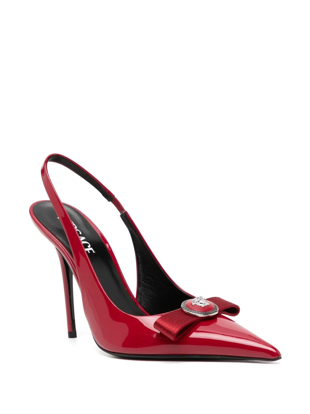 Versace 110mm Gianni Ribbon pumps Red