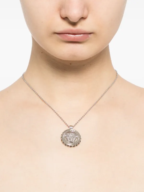 VERSACE シルバートーン メデューサ '95 クリスタル ネックレス Versace クリスタル メドゥーサ '95 ネックレス | シルバー
