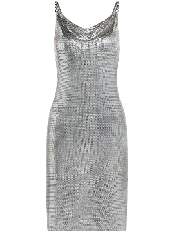 Versace チェーンメイル ドレス | シルバートーン | FARFETCH JP