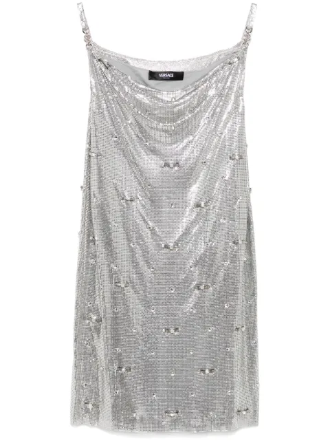 Versace aluminum metal mesh dress