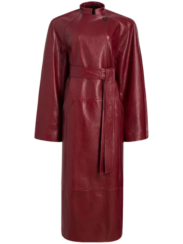 【関税込み】KHAITE レッド Rothen レザーコート KHAITE Rothen コート | レッド | FARFETCH JP