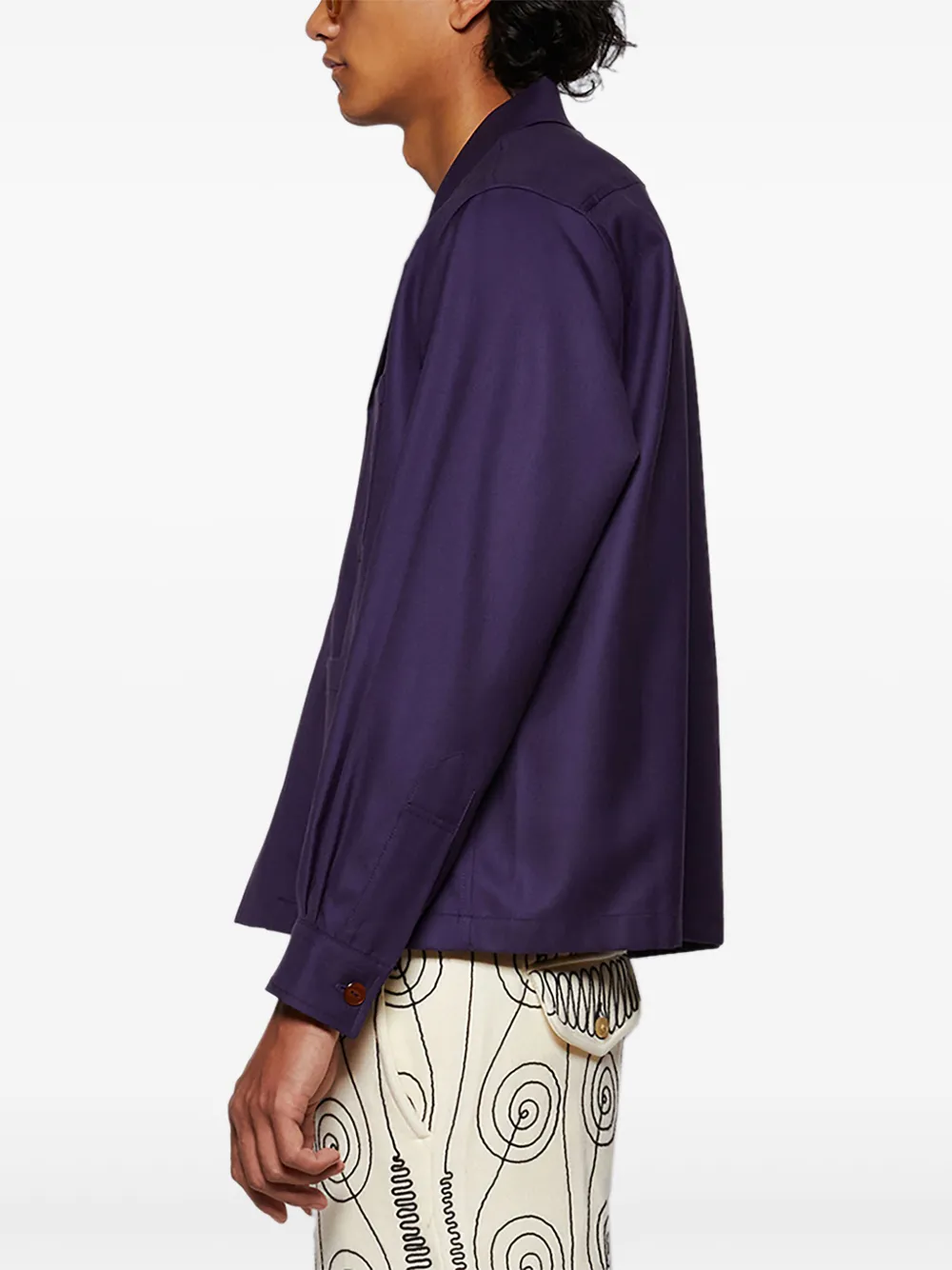 Bode Aubergine Shirt In Purple