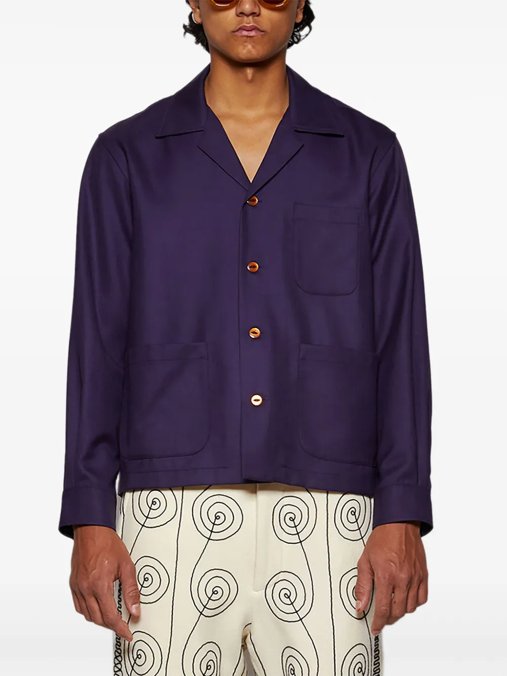 Bode Aubergine Shirt In Purple
