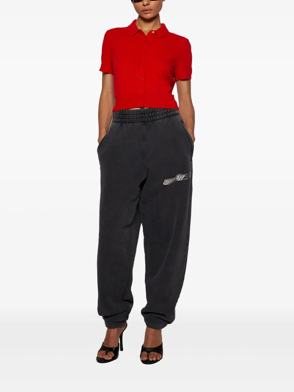 Alexander Wang Trainingsbroek met logoprint - Zwart