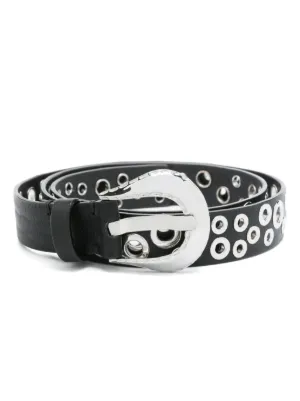 ISABEL MARANT Telma Studded Leather Belt | Black | FARFETCH display picture 1