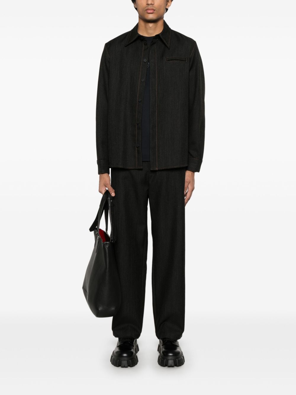 Emporio Armani straight-leg trousers - Grijs