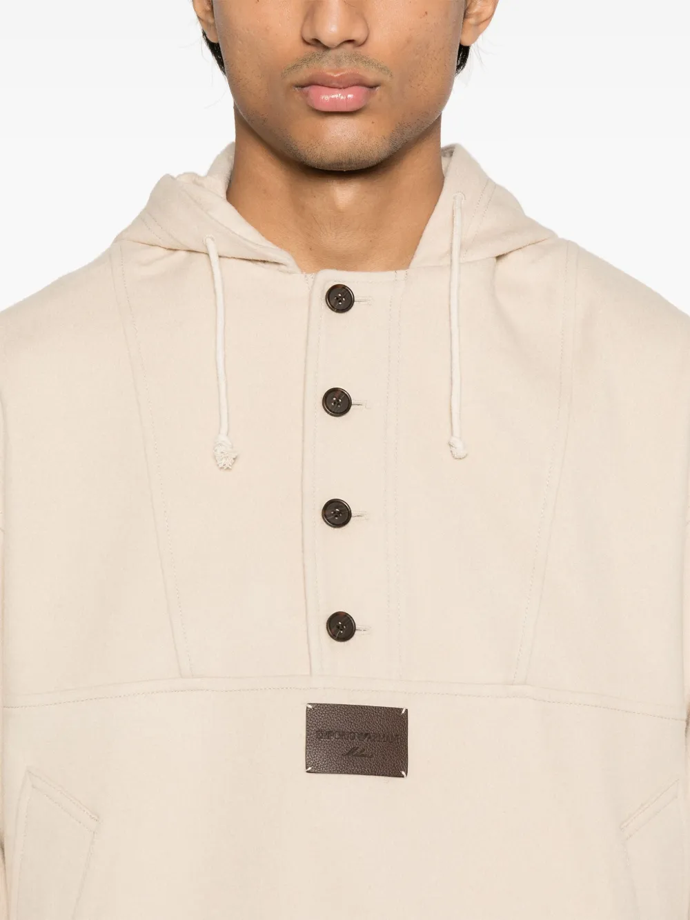 Emporio Armani logo-patch hoodie Men