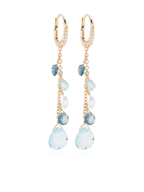 Marco Bicego أقراط ذهب أصفر عيار 18 مرصعة بألماس وحجر توباز