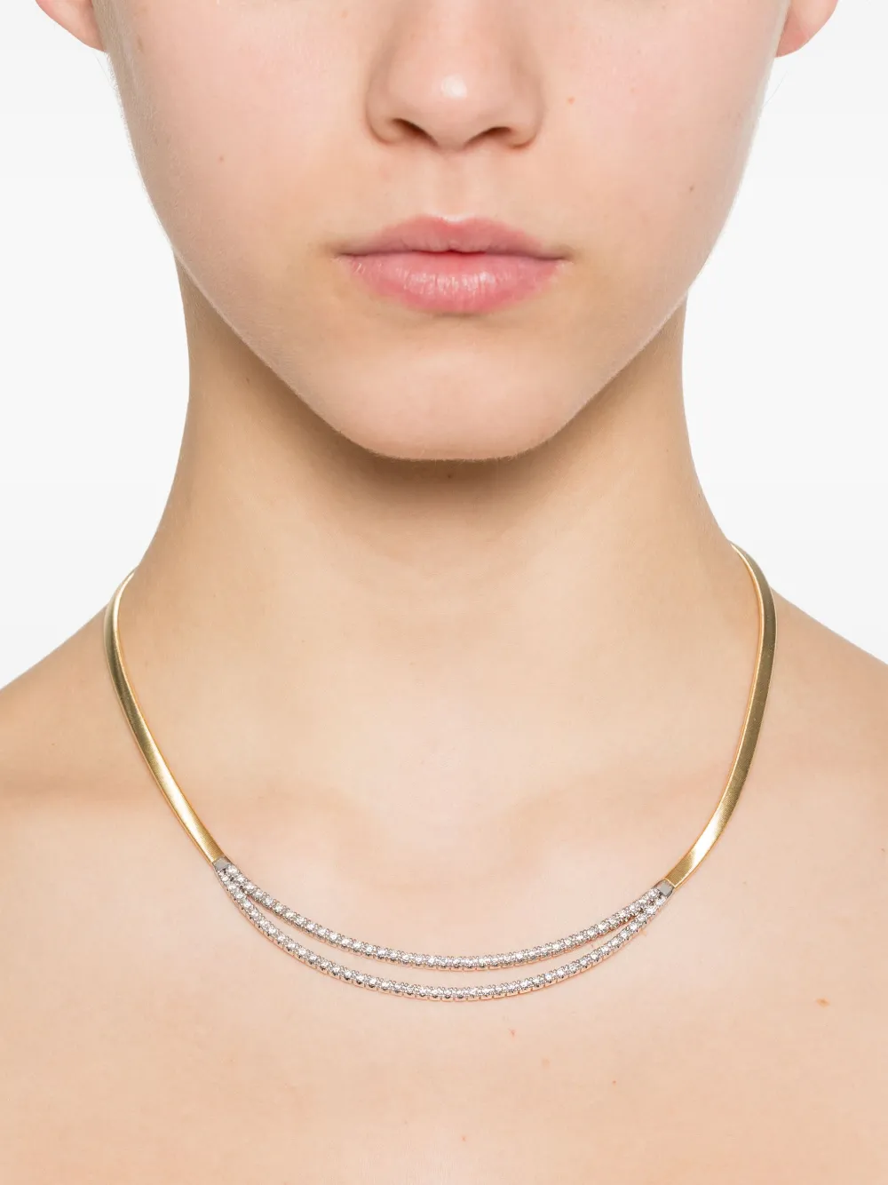 Marco Bicego 18kt geelgouden halsketting met diamant