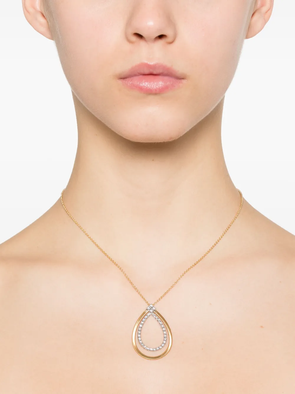 Marco Bicego collier en or 18ct à pendentif pavé de diamants | Image 2