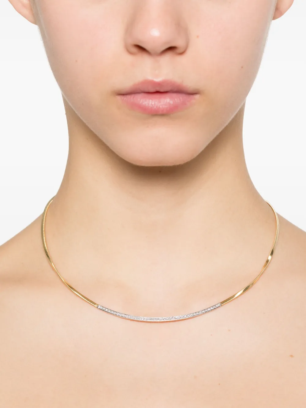 Marco Bicego 18kt geelgouden halsketting met diamant