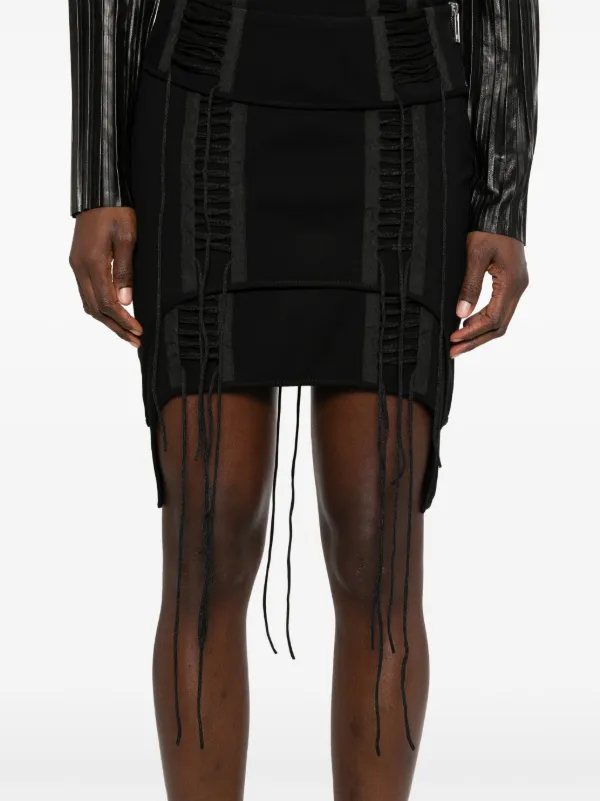 Helmut Lang レースアップ ミニスカート | ブラック | FARFETCH JP