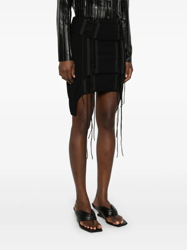 Helmut Lang レースアップ ミニスカート | ブラック | FARFETCH JP
