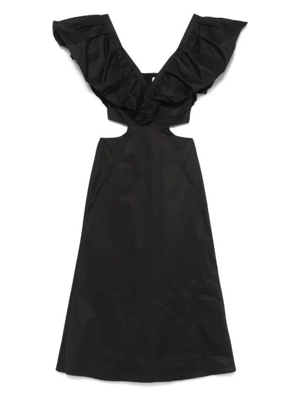 Johanna Ortiz Eternal Jungle Maxi Dress in Black