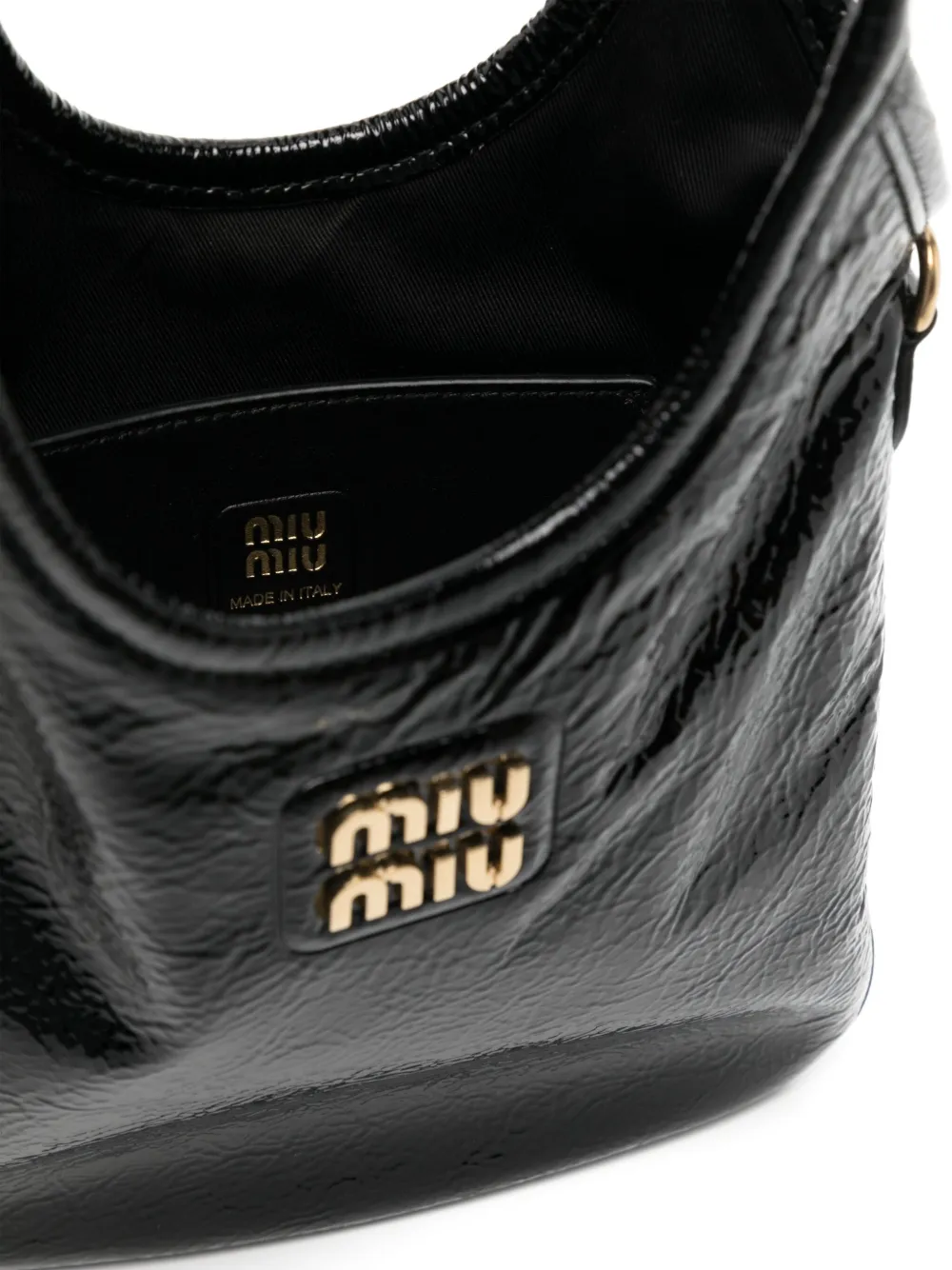 ミュウミュウ正規品/関税送料込み IVY Patent Crossbody Bag Miu Miu Ivy Tote Bag | Black | FARFETCH