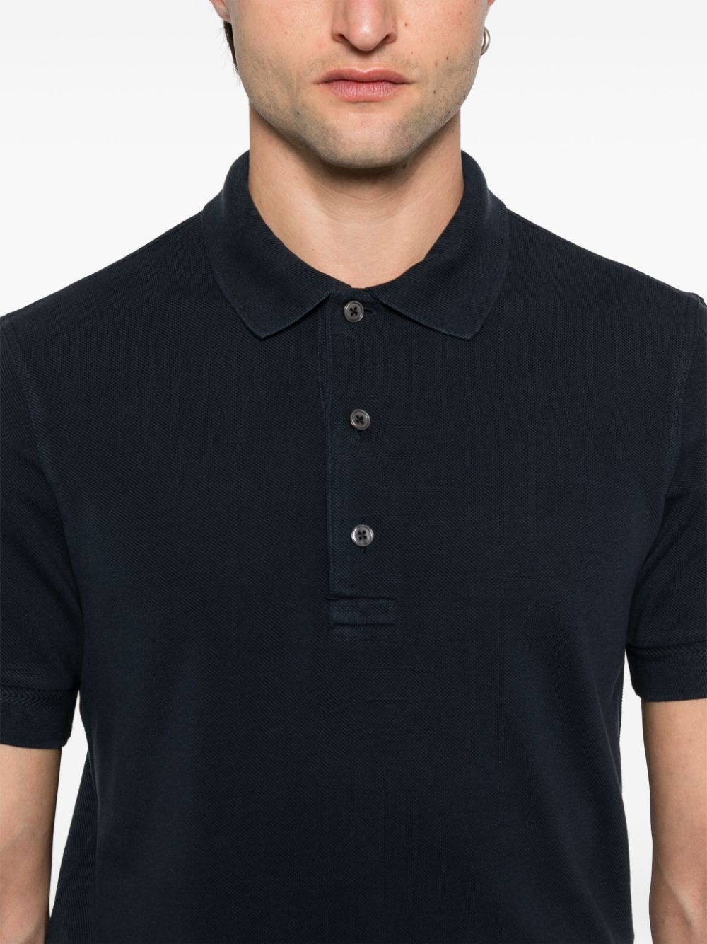 TOM FORD Piqué poloshirt Blauw