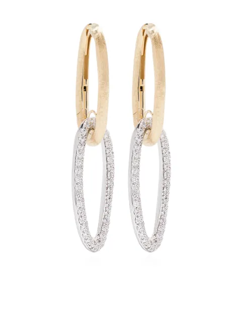 Marco Bicego aretes en oro amarillo de 18kt con diamante