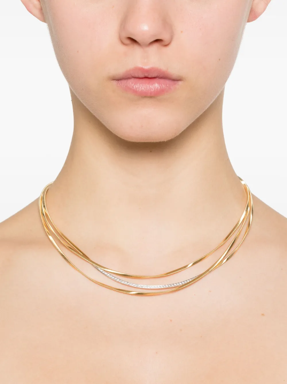 Marco Bicego Collana in oro giallo 18kt con diamanti | Image 2