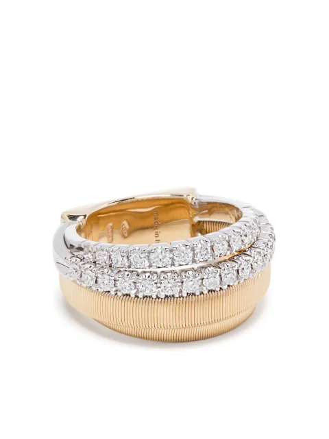 Marco Bicego 18K yellow gold diamond stackable ring 
